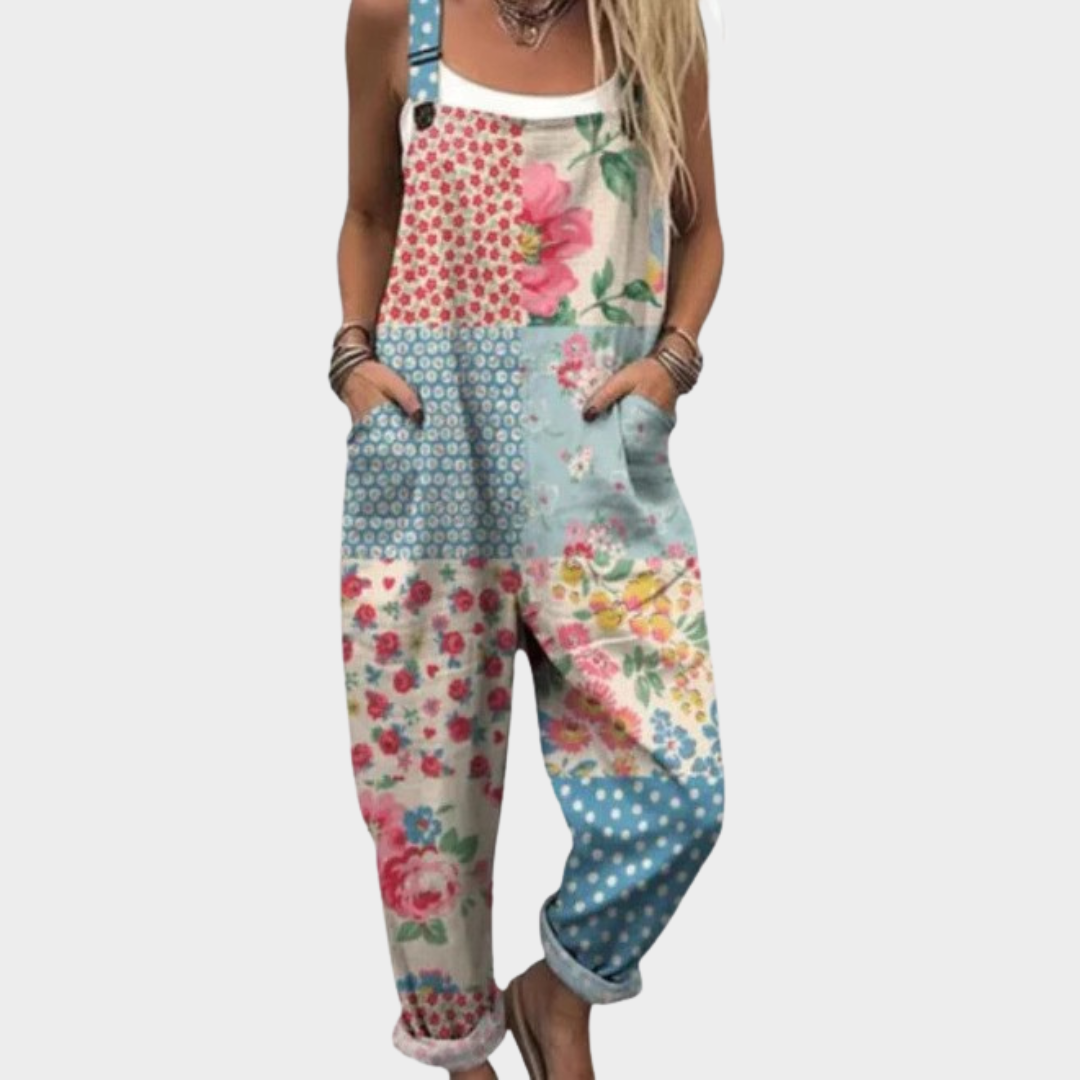 Comfortable Printed Overalls