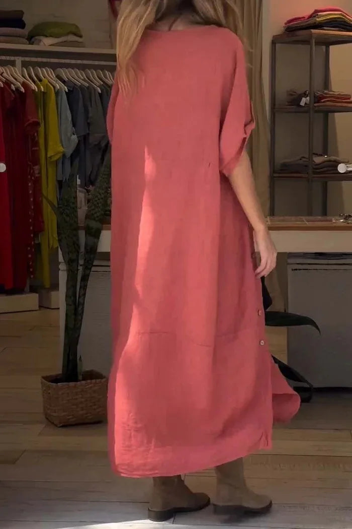 SELENA | Elegant Casual Dress with Buttons