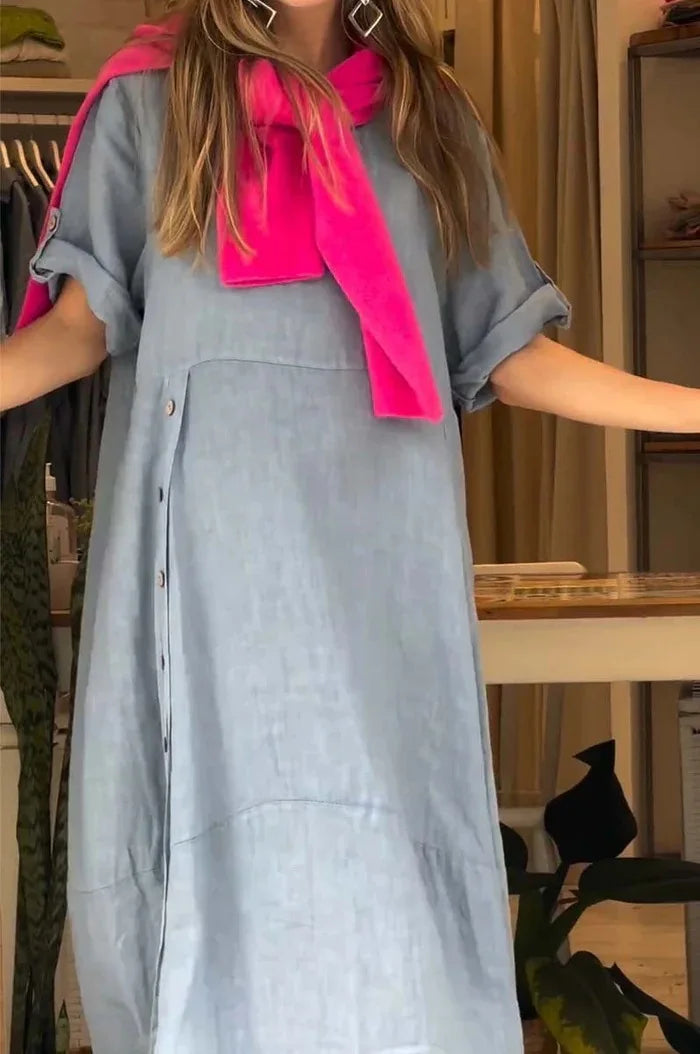 SELENA | Elegant Casual Dress with Buttons