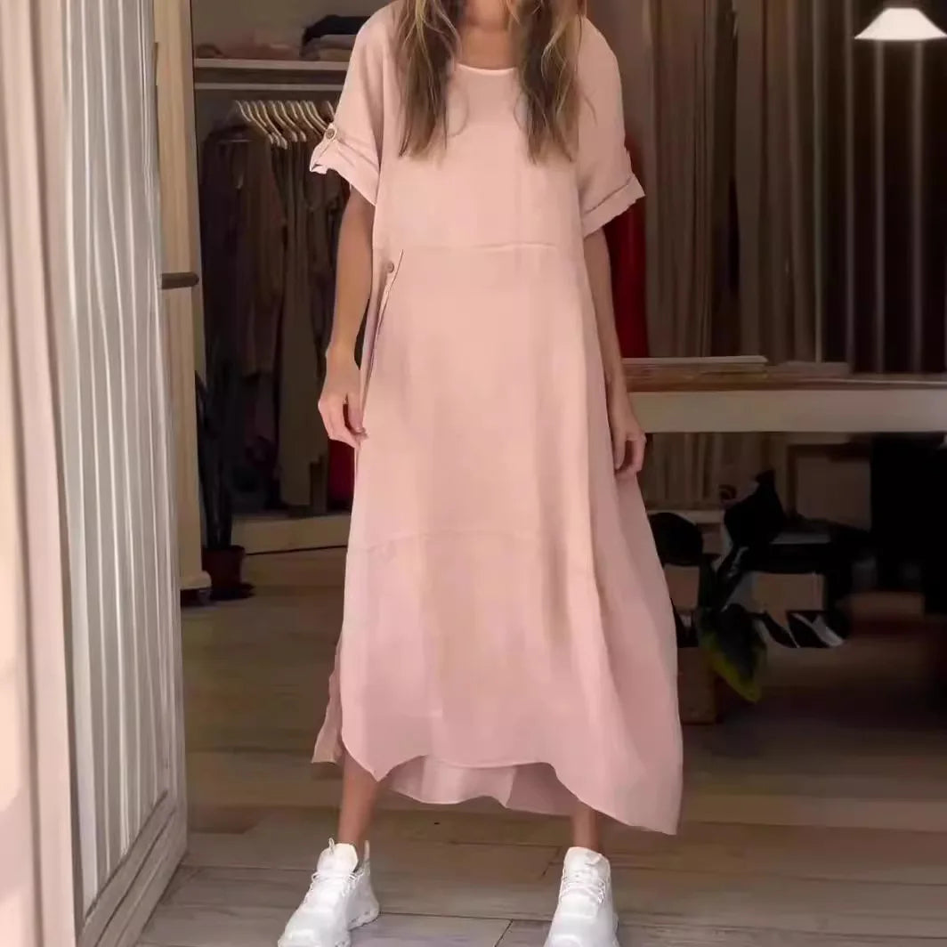 SELENA | Elegant Casual Dress with Buttons