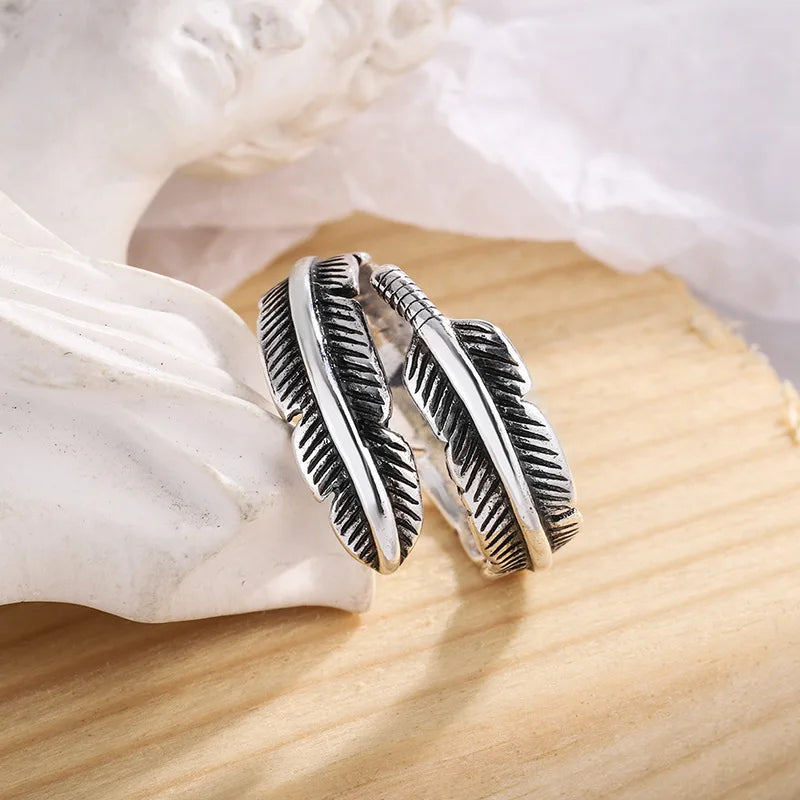 Feather of an Angel - Adjustable Memorial Ring