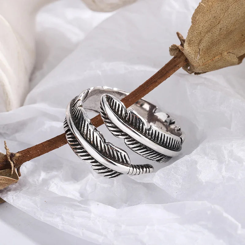 Feather of an Angel - Adjustable Memorial Ring