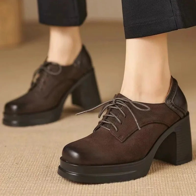 Midnight Muse Real Leather Pumps