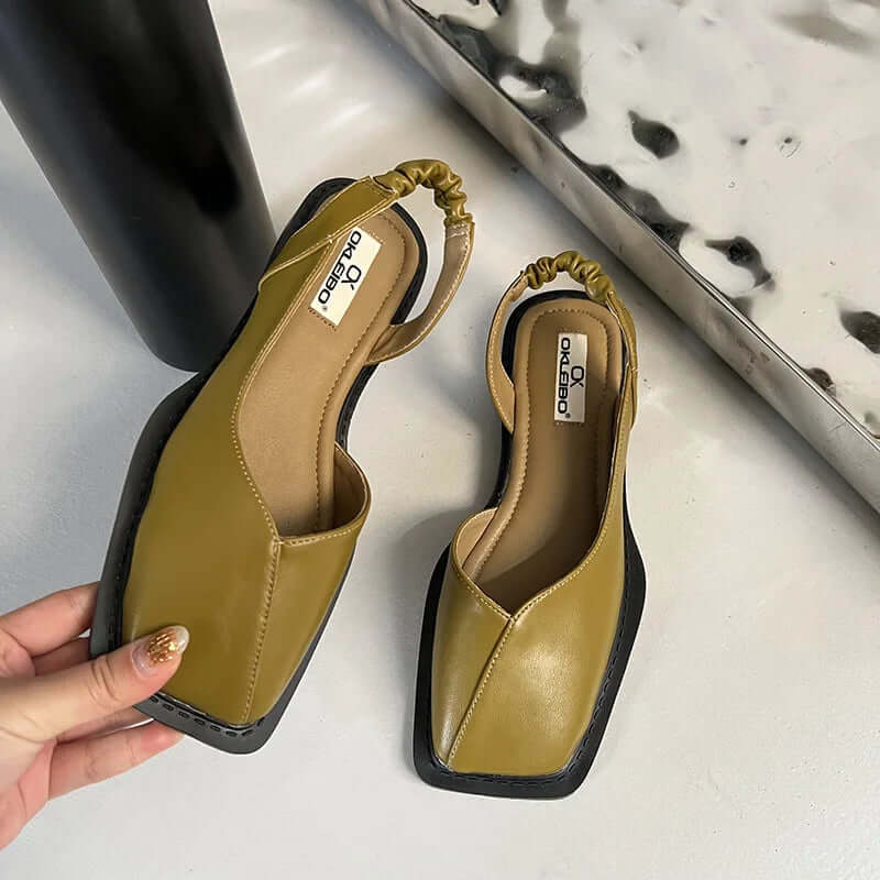 Slip-On Real Leather Flats