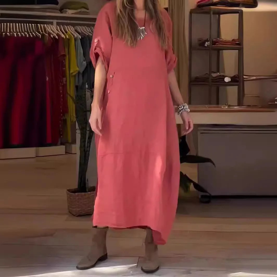 SELENA | Elegant Casual Dress with Buttons