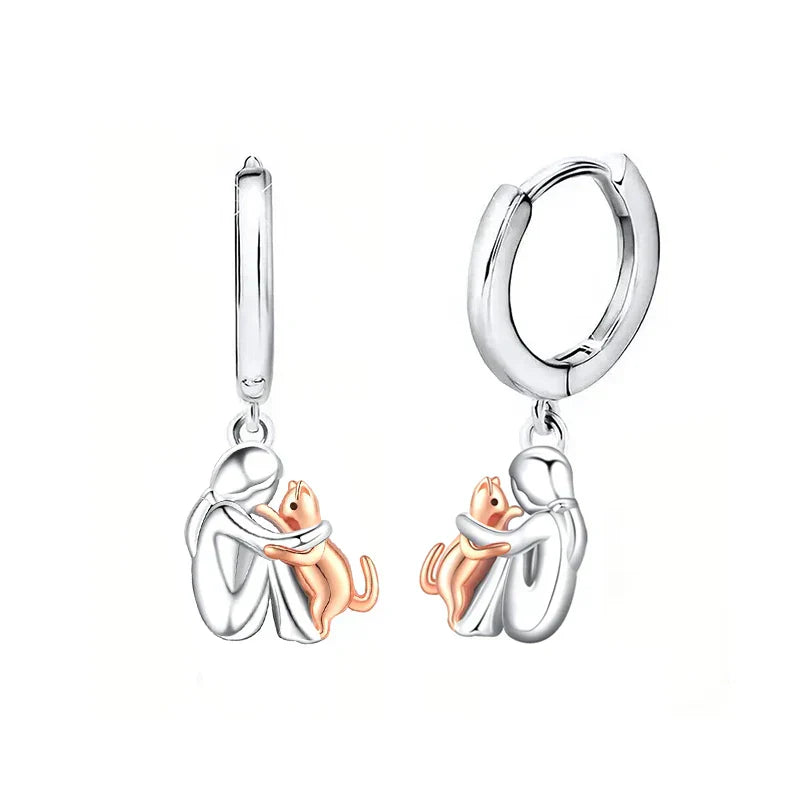 LadiVania™ | Earrings with Cat Icon (Round Closure)