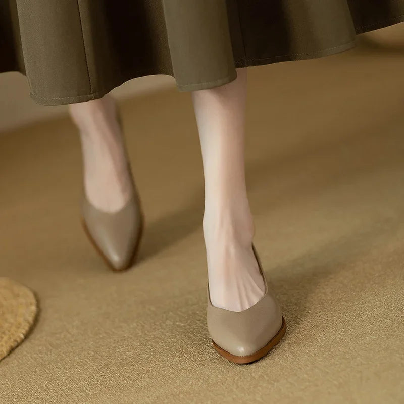Classic Comfort Real Leather Pumps