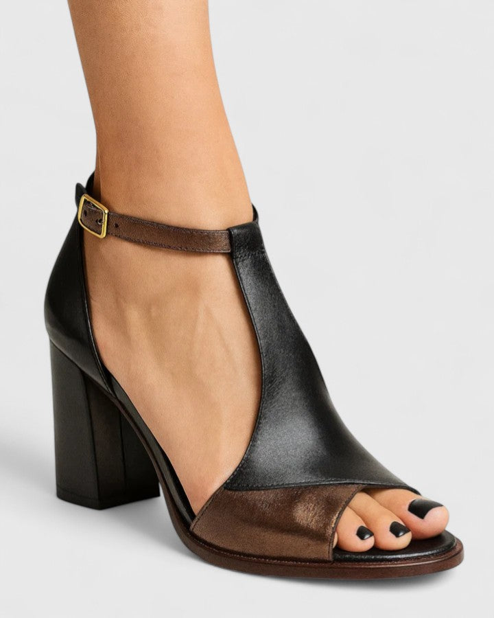Modern Chic Real Leather Heels
