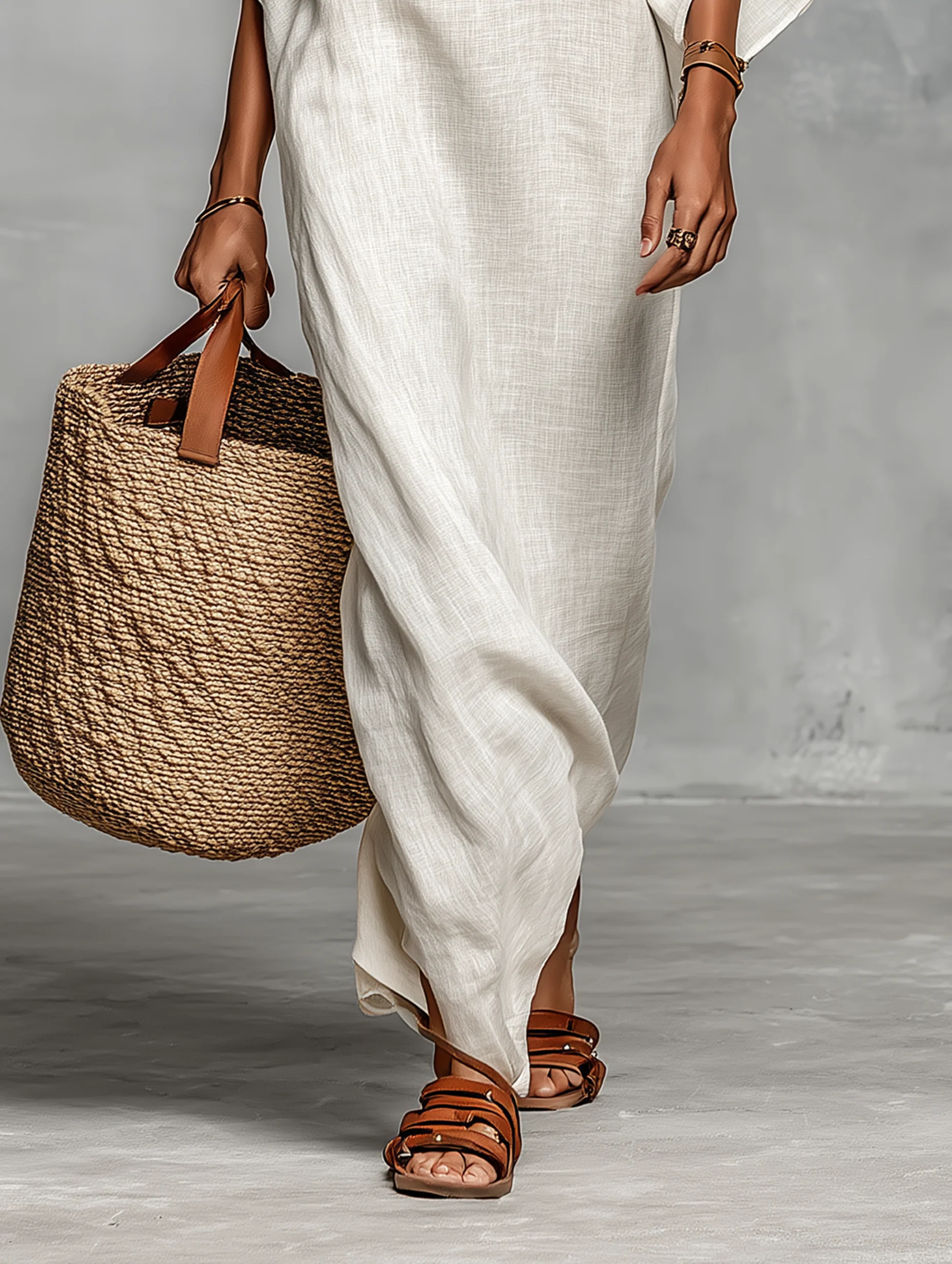 WILLOW | Off-Shoulder Striped Maxi Dress with Batwing Sleeves