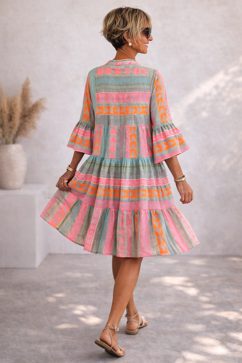 NOVA | Vibrant Midi Dress Breezy Comfort Weekend Style