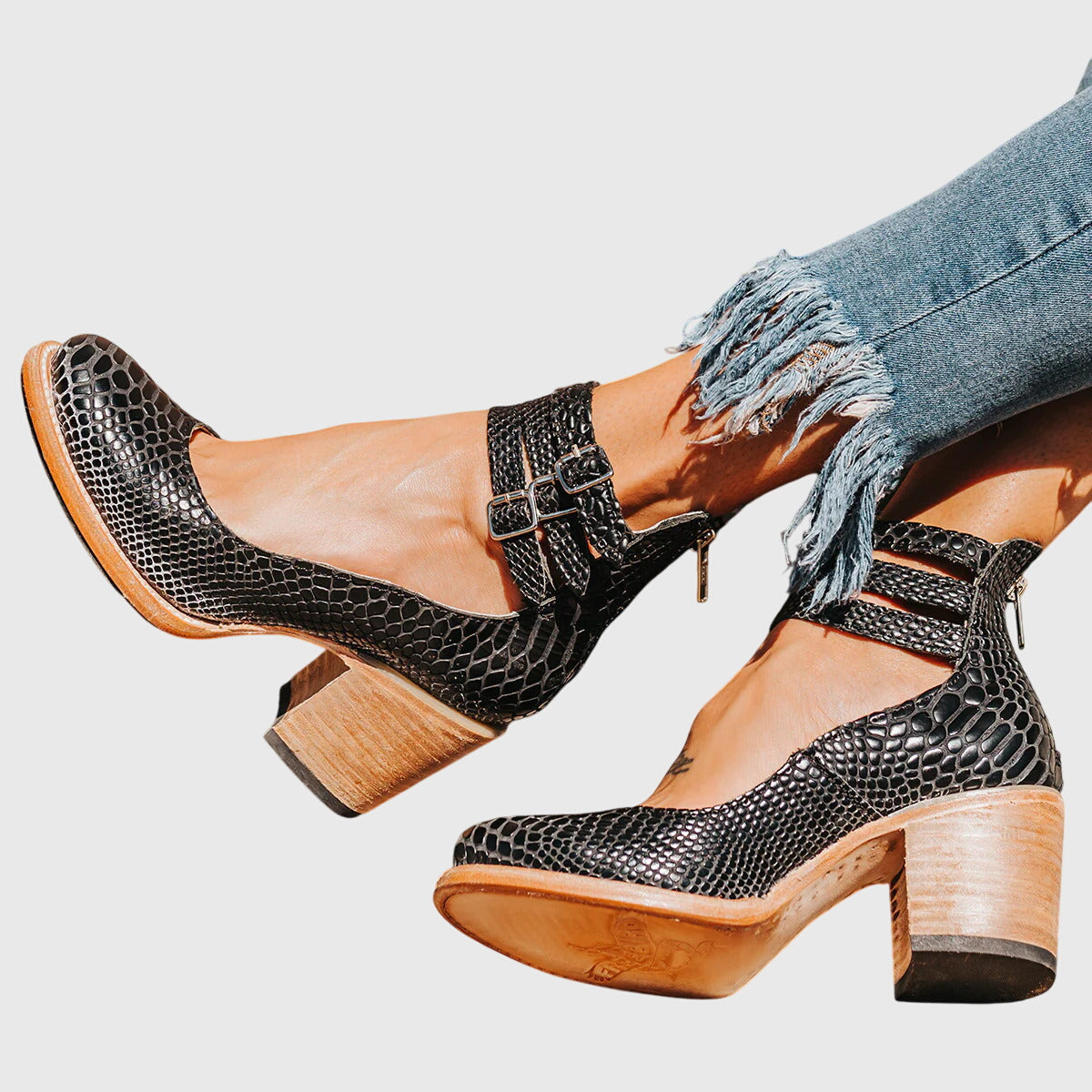 Elegant and Comfortable Real Leather Heels