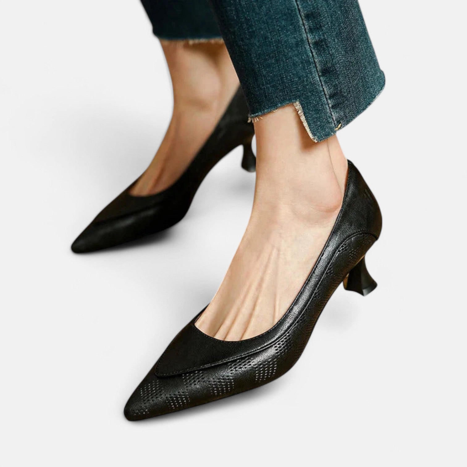 Refined Real Leather Heels