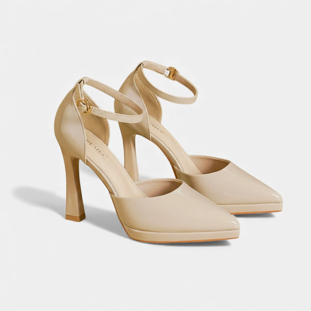 Polished Elegant Real Leather Heels