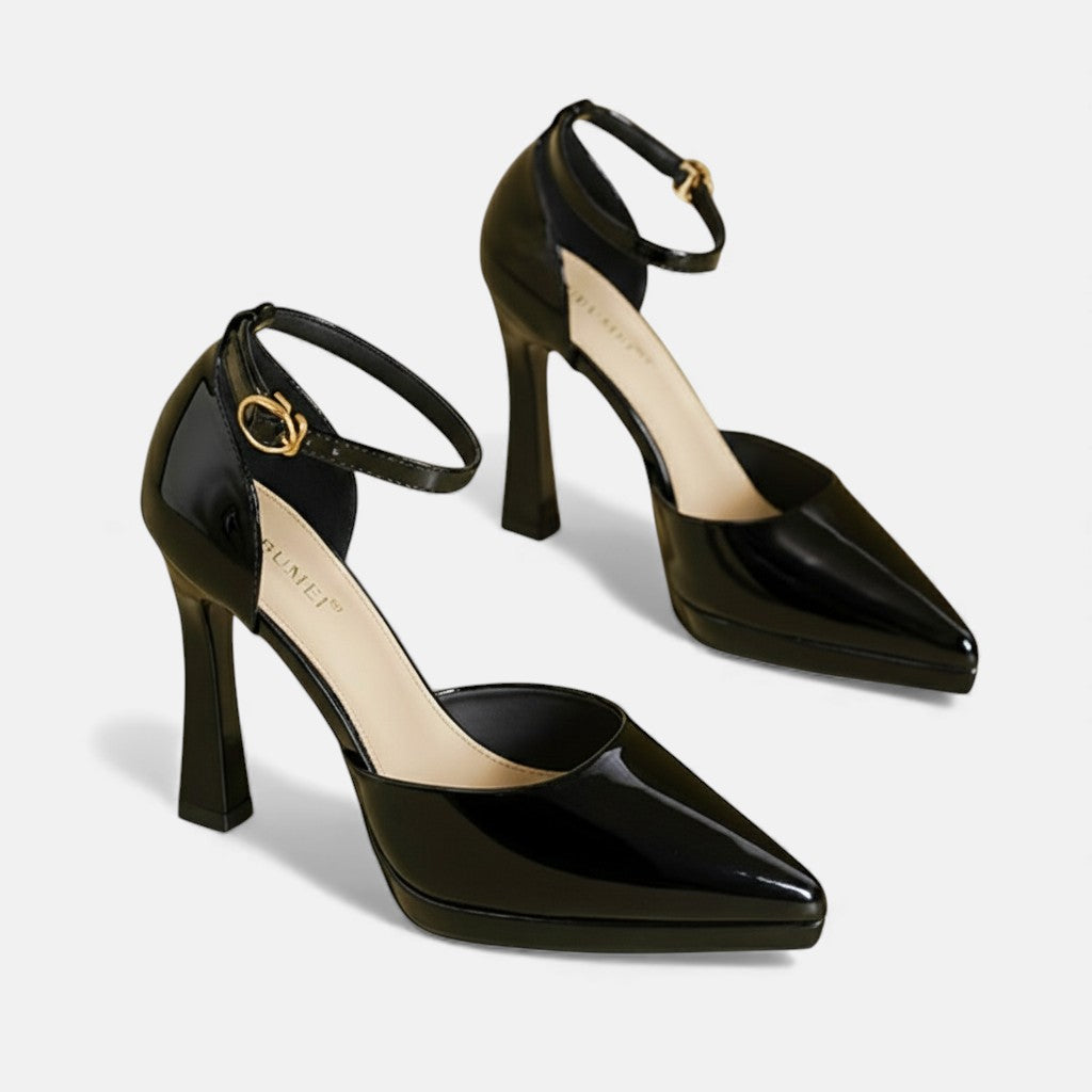 Polished Elegant Real Leather Heels