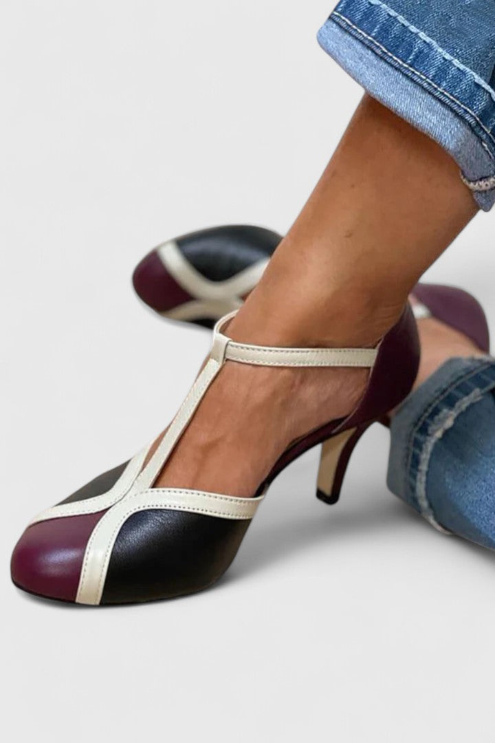 Graceful Comfortable Real Leather Heels