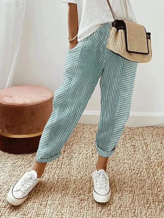 SOPHIA | Elegant in Casual Striped Pants
