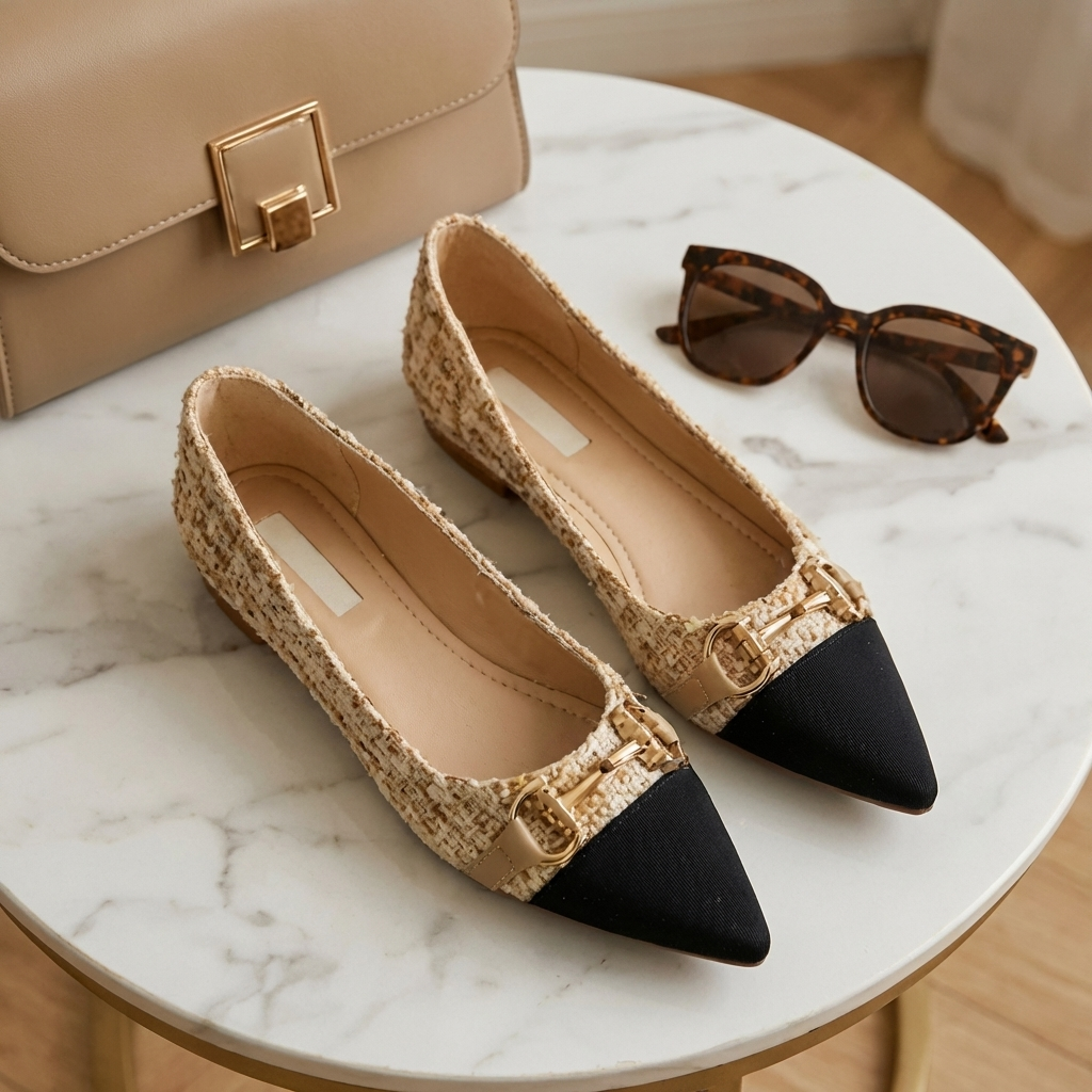 Verona Tweed Ballet Flats