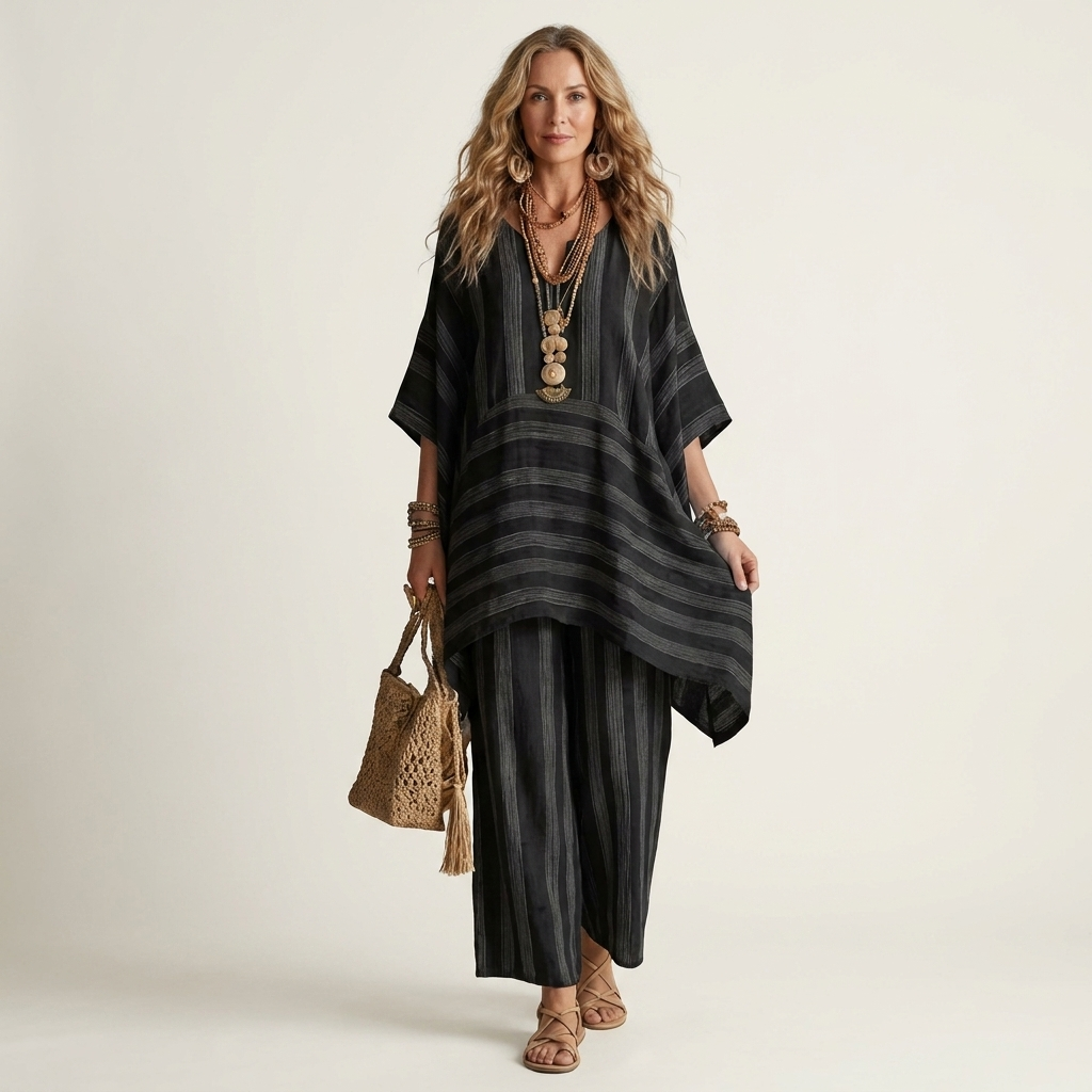 Kiara | Two-Piece Striped Set