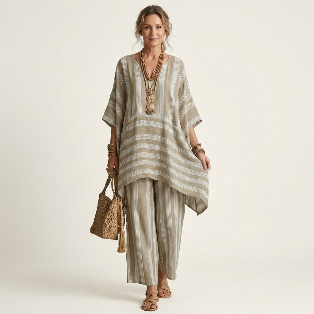 Kiara | Two-Piece Striped Set
