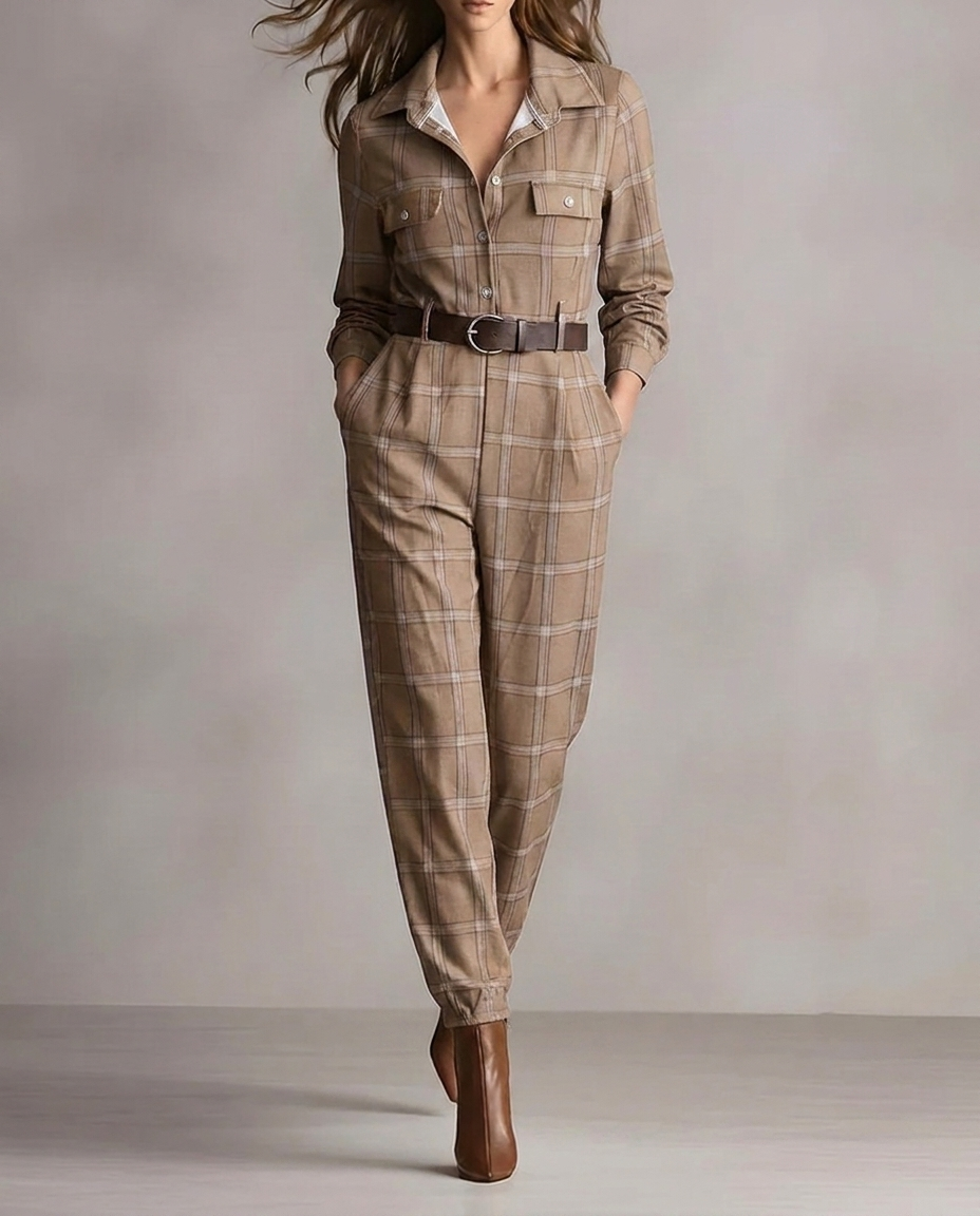 Anna | Elegant Monochrome Check Pattern