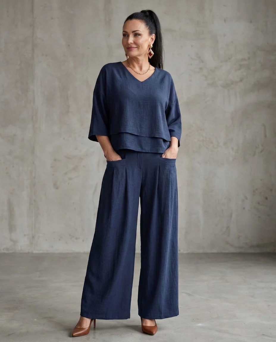River | Layered Top Wide Leg Set