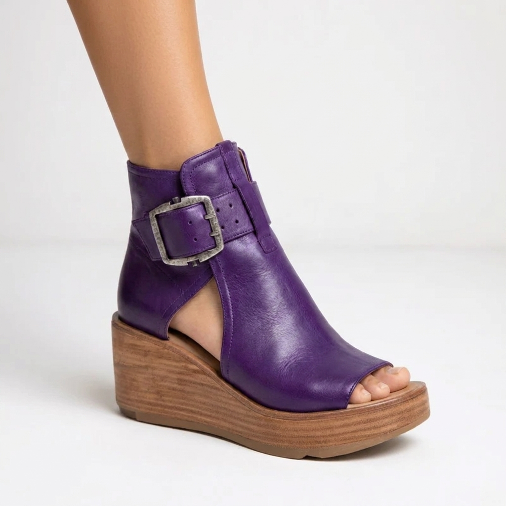 Orelisse™ - Modern Open-Back Wedge Ankle Boots