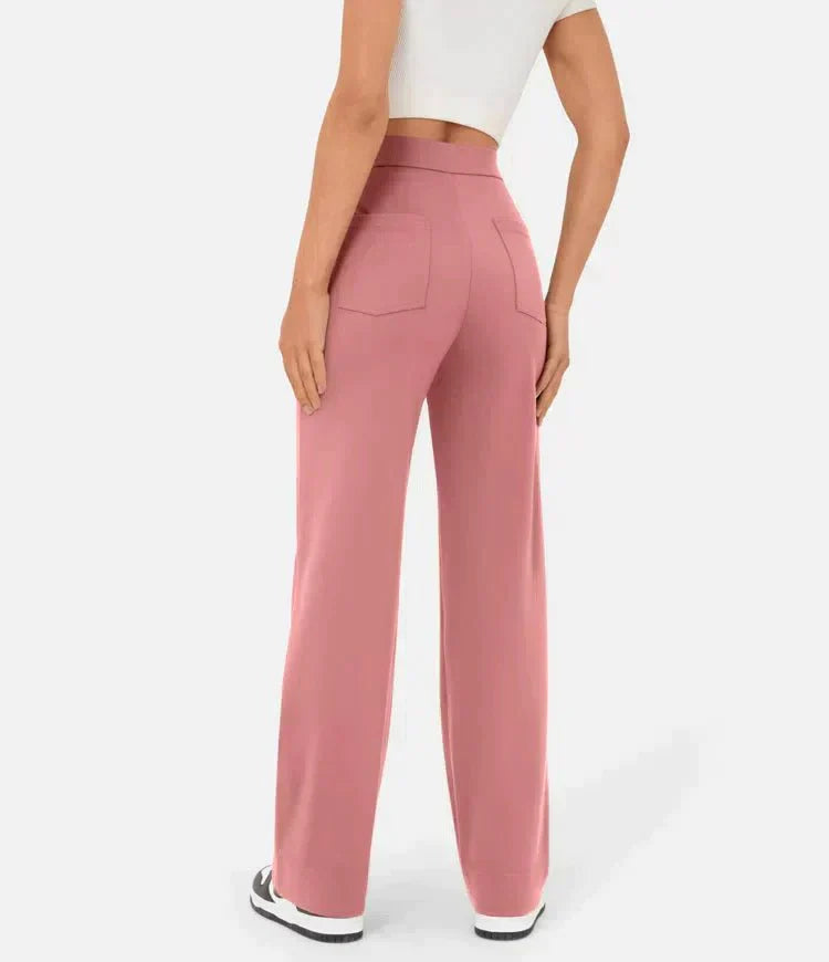 High waist casual elastic pants