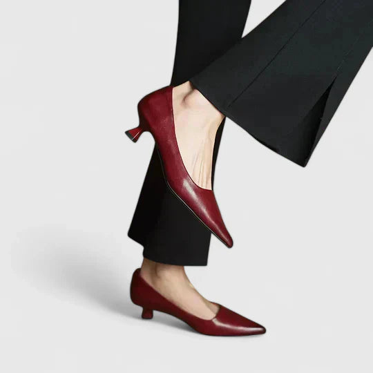 Sleek Orthopedic Real Leather Heels