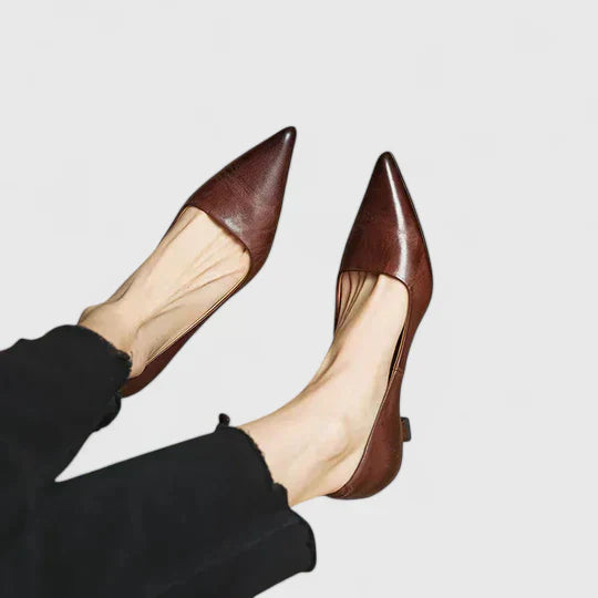 Sleek Orthopedic Real Leather Heels