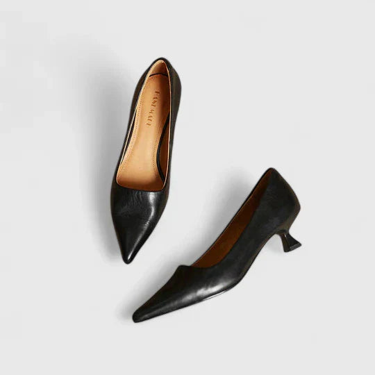 Sleek Orthopedic Real Leather Heels