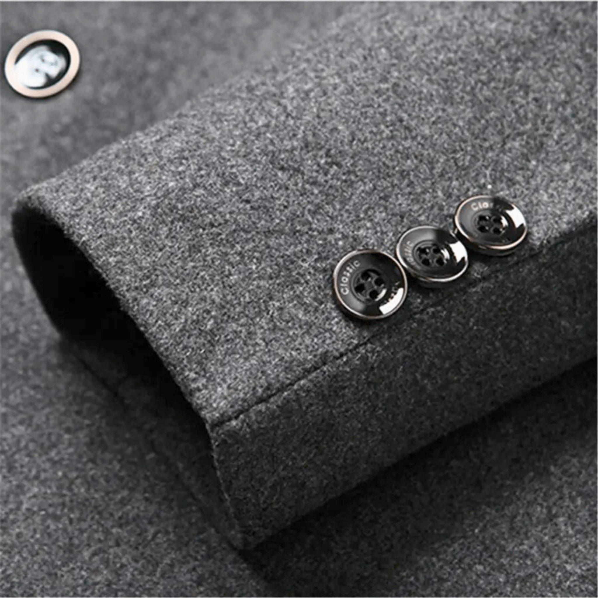 DAAN | Men's Slim Fit Jacket with Mandarin Collar and Timeless Elegance for Cold Days