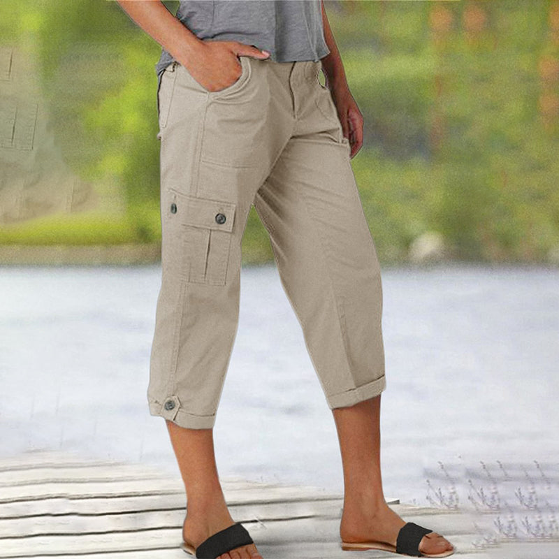 FRANCESCA | Capri Pants with Multiple Pockets and Comfortable Fit for Maximum Freedom of Movement