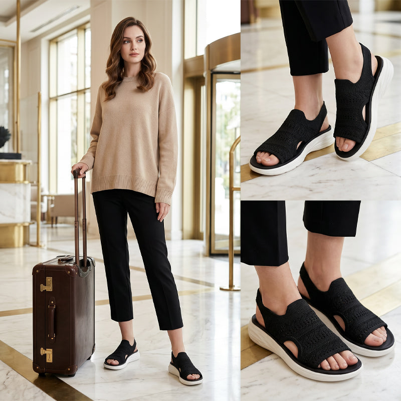 Anne™ | Platform sandals made of breathable material for women