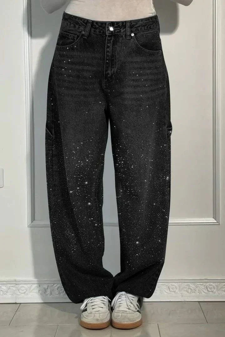 NOVA | Sparkle Wide-Leg Jeans for a Galactic Look