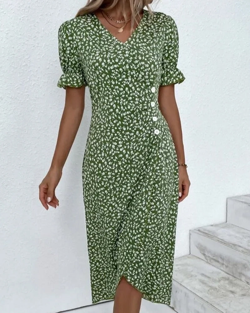Sophie | Elegant and Comfortable Midi Dress with Floral Print