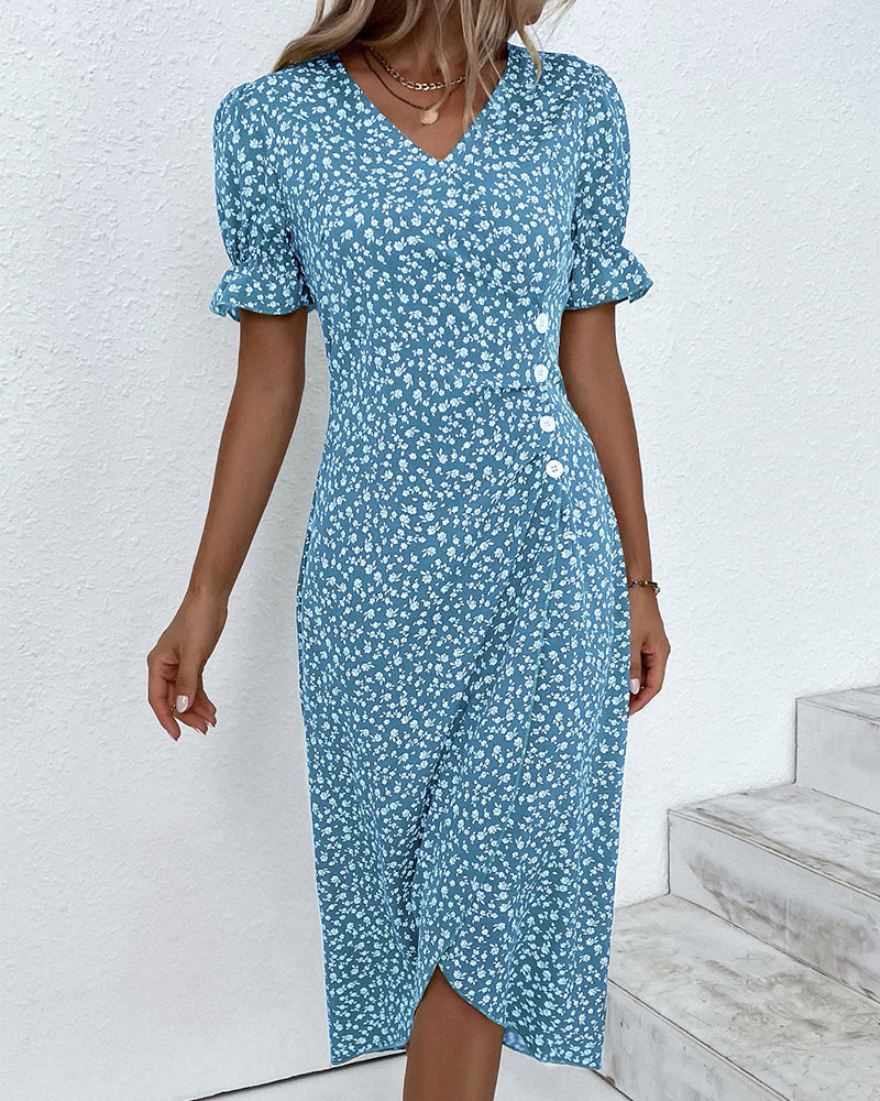 Sophie | Elegant and Comfortable Midi Dress with Floral Print