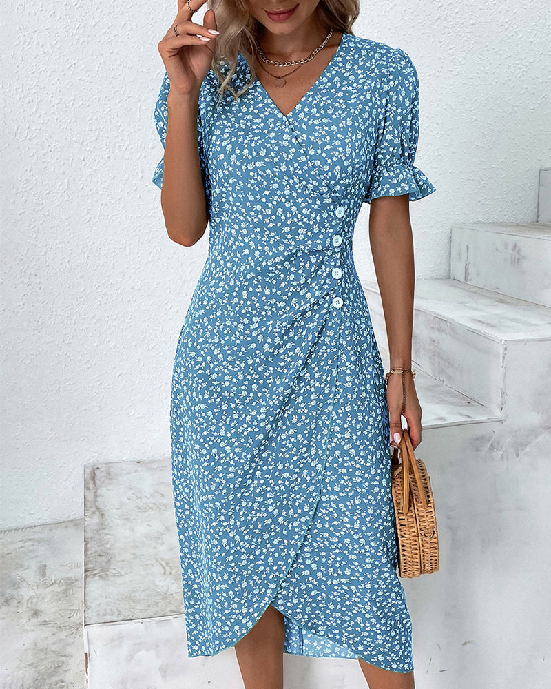 Sophie | Elegant and Comfortable Midi Dress with Floral Print