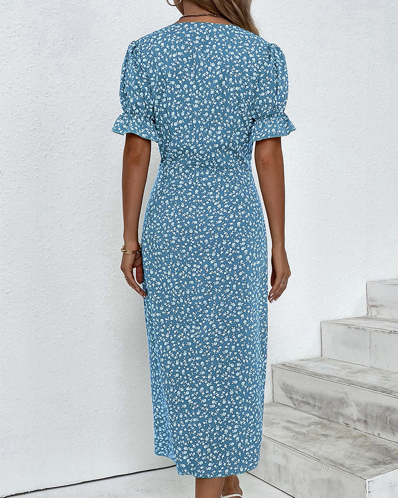 Sophie | Elegant and Comfortable Midi Dress with Floral Print