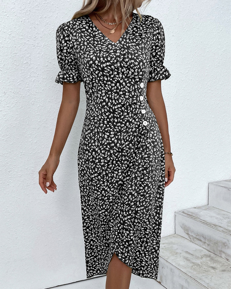 Sophie | Elegant and Comfortable Midi Dress with Floral Print