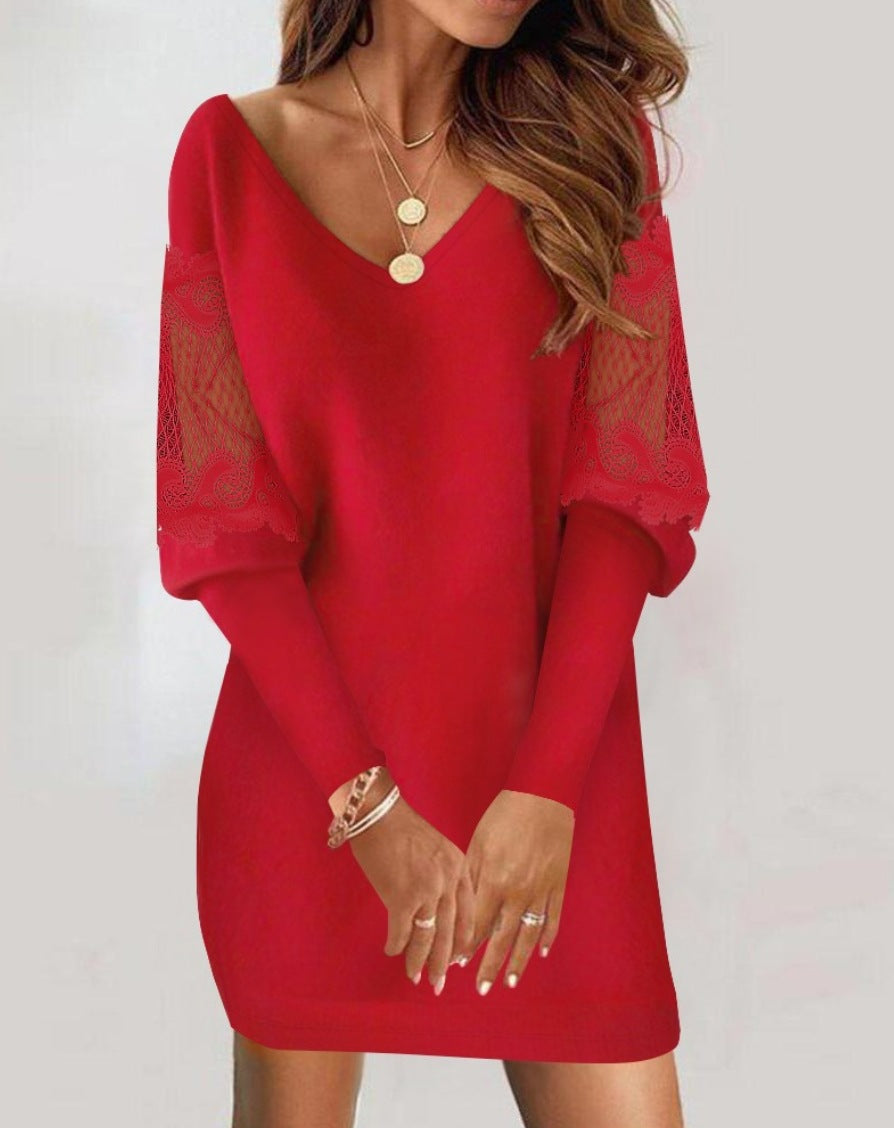 Malwina™ | Dress with Lace Sleeves