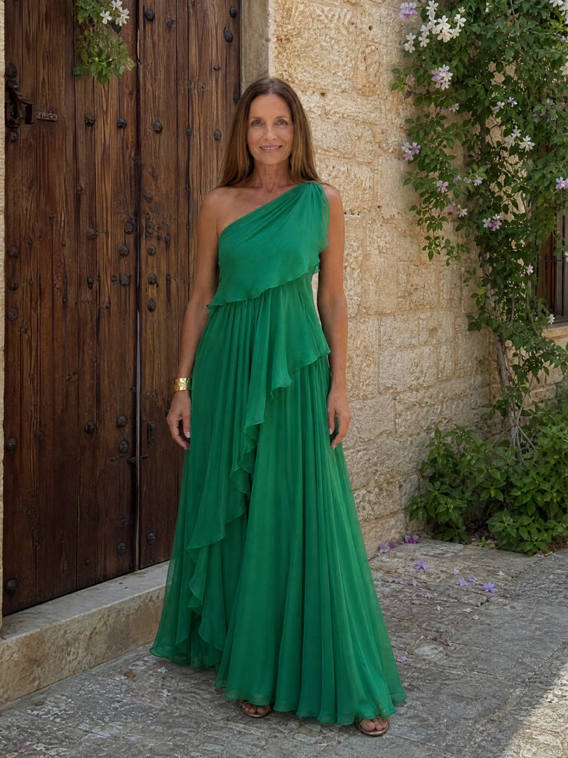 Talia | Cascading Ruffle Maxi Dress