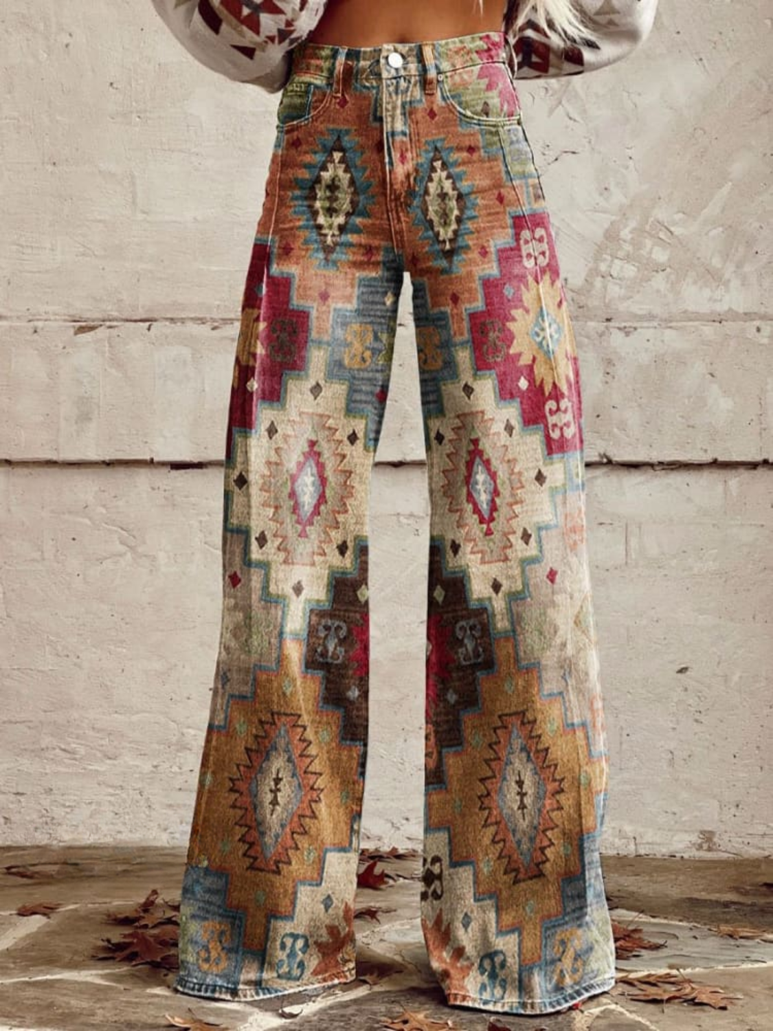 LÉA | Retro Chevron Pants Elegant and Modern