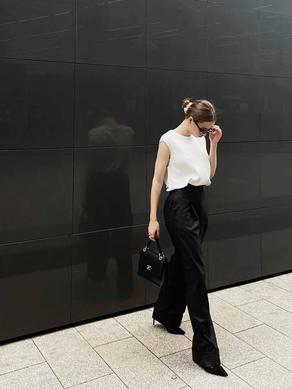 Black high-waisted pants