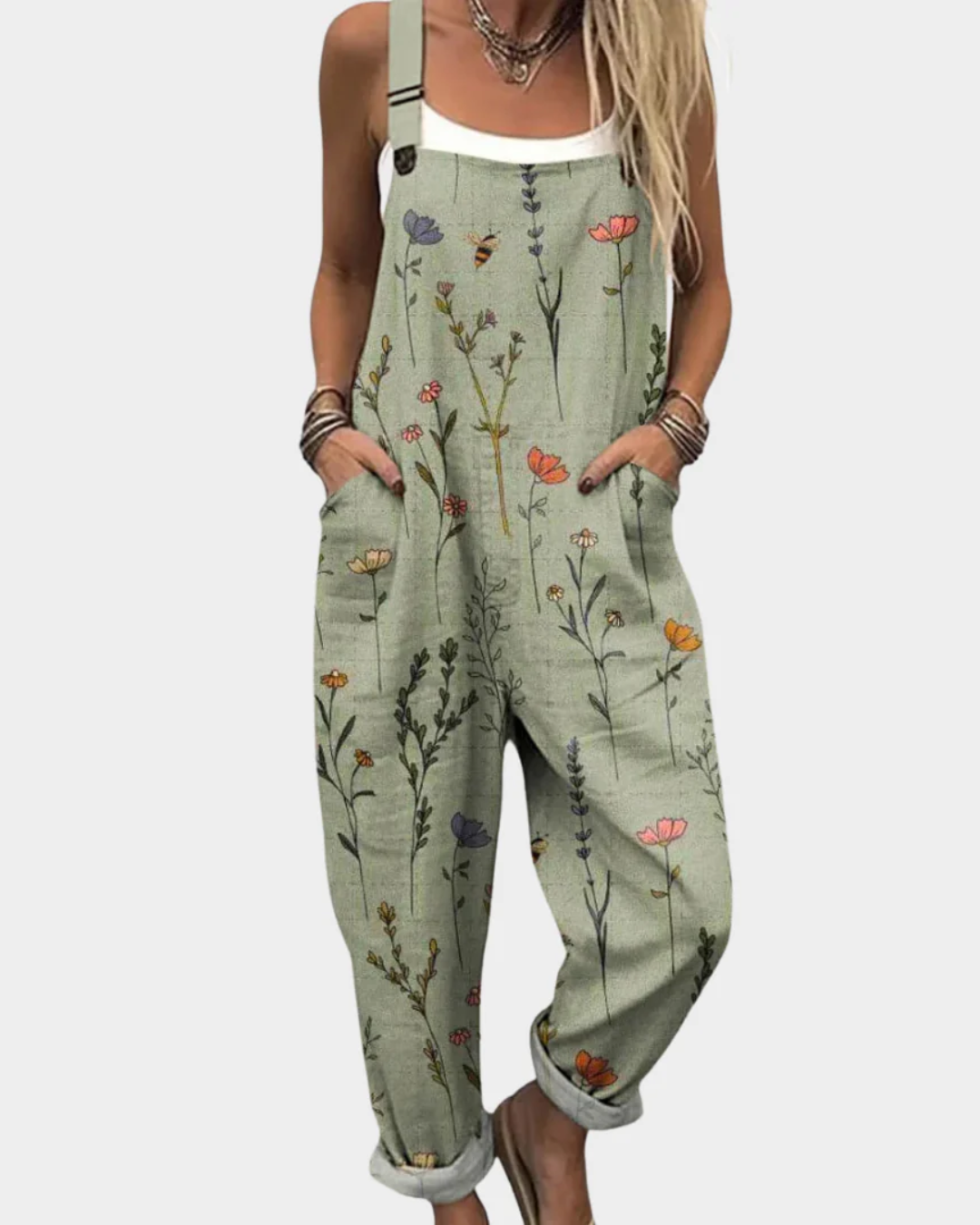 SIENNA | Floral Overalls for Effortless Comfort and Flattering Style