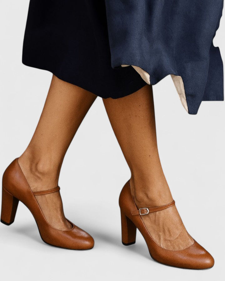Refined High Real Leather Heels