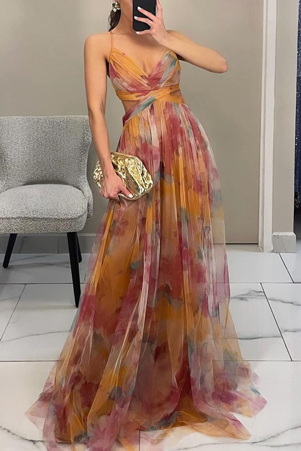 FLORELLA | Maxi Bohemian Dress with Romantic Floral Print