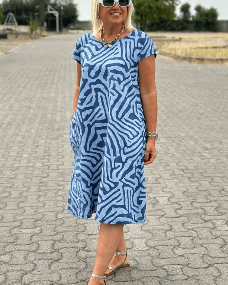 SABRINA | Light Summer Dress with Modern Print for Comfort and Everyday Style