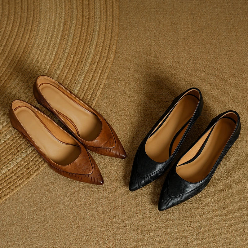 Royal Poise Real Leather Pumps