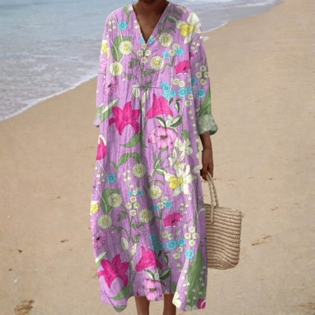 Suzette | Elegant Long Floral Dress