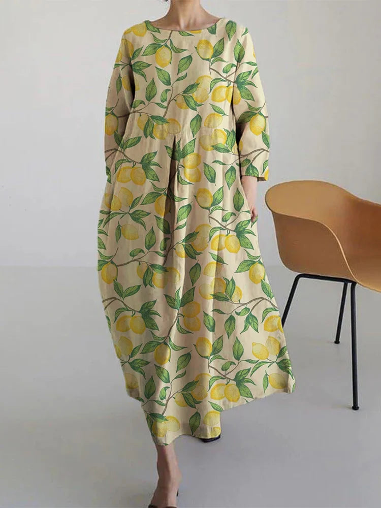 AURORA | Midi Dress with Floral Print and Comfortable, Airy Style Perfect for Summer